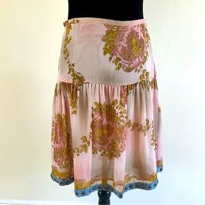 Silk Plenty print skirt